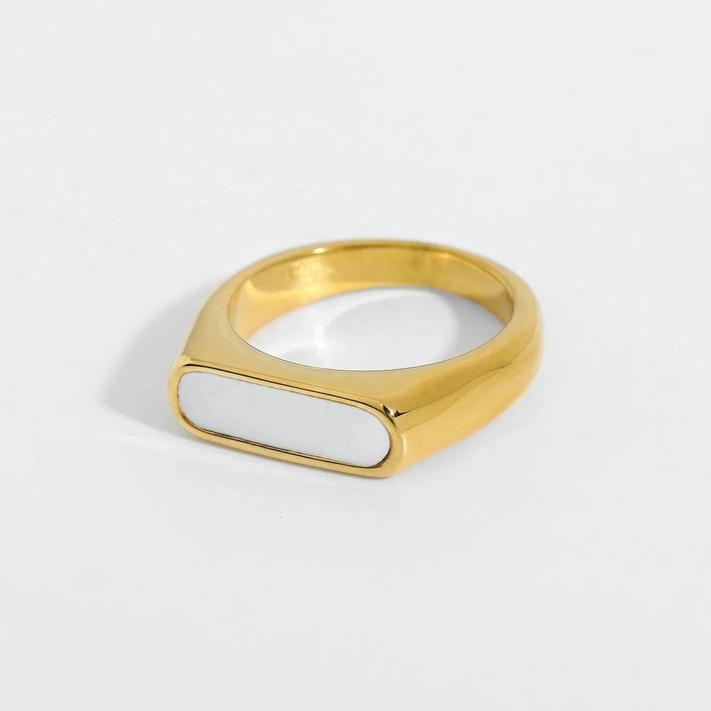 Stainless Steel Gemstone Ring, Zoya