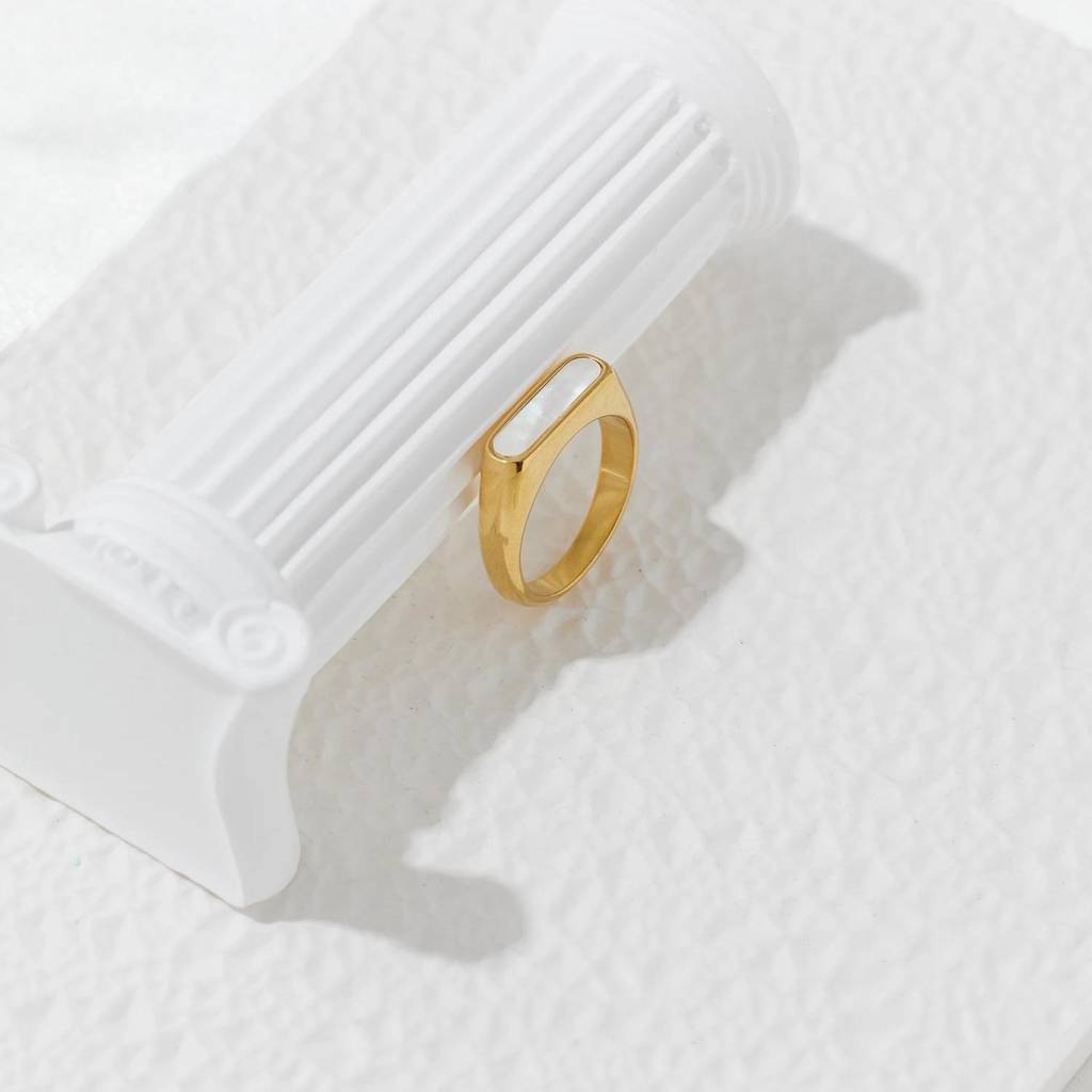 Stainless Steel Gemstone Ring, Zoya