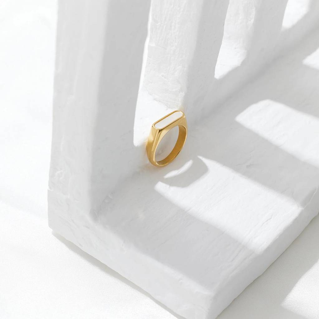 Stainless Steel Gemstone Ring, Zoya