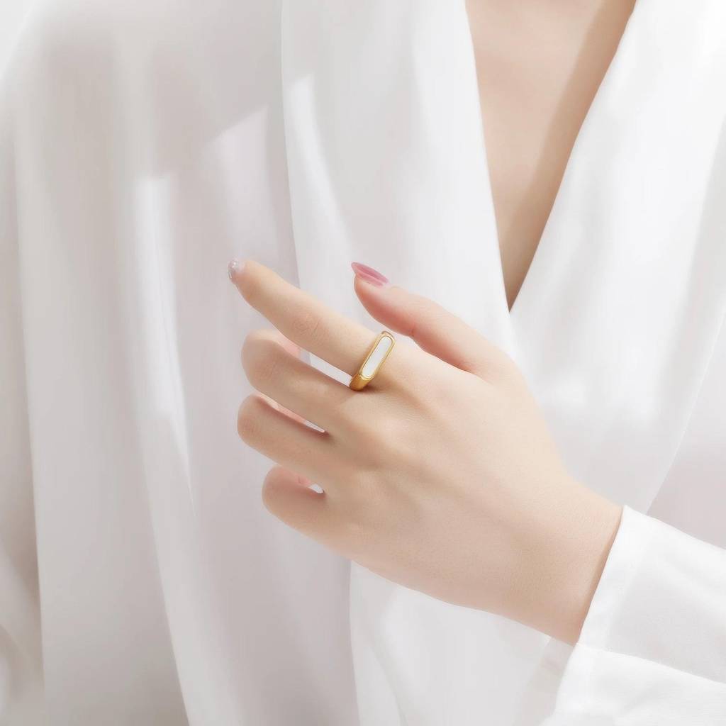 Stainless Steel Gemstone Ring, Zoya