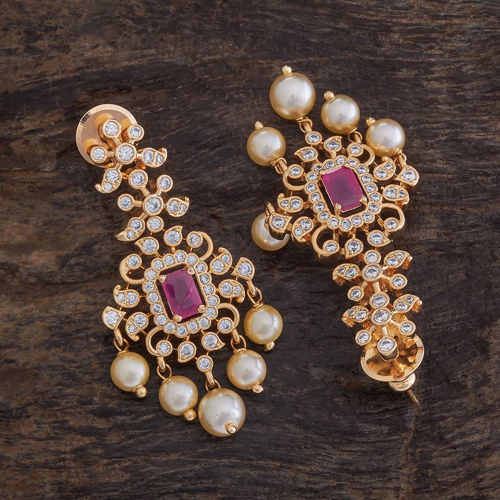 Kushal'S Fashion Jewellery Plated Party Zircon Drop Earrings-175774 : 421355