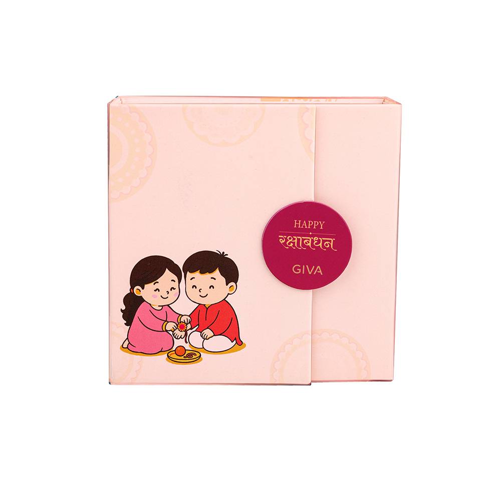 925 Silver Golden Floret Rakhi : RK0435