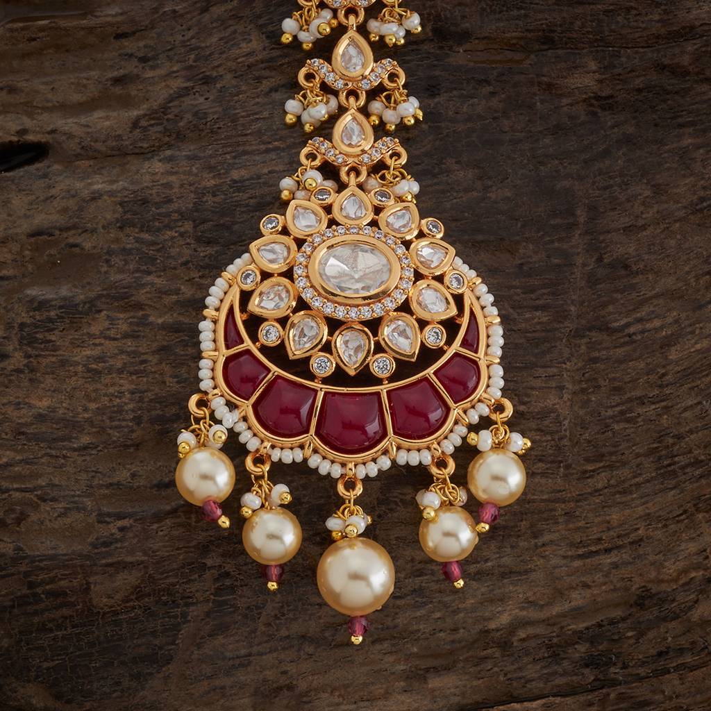 Kushal'S Fashion Jewellery Victorian-Plated Ethnic Kundan Tikka -164045 : 413803