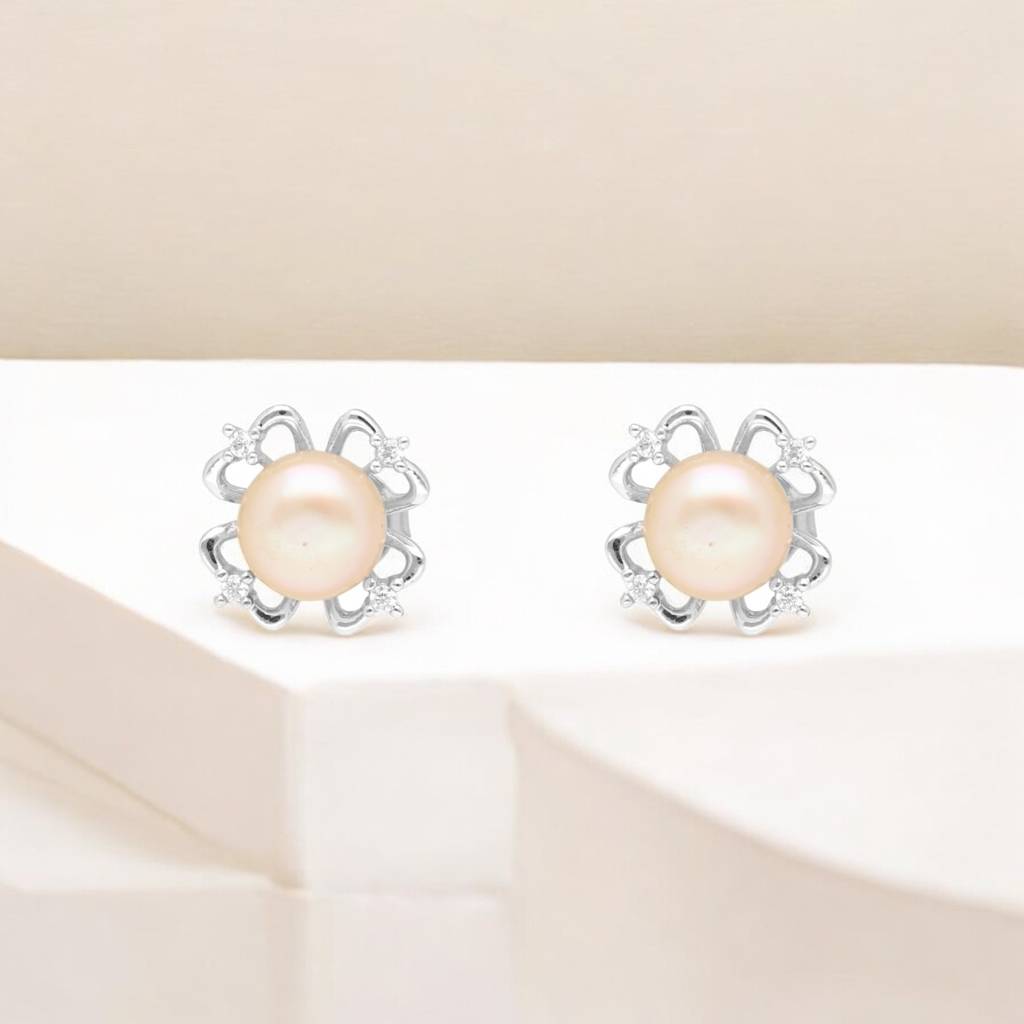 Shreshta 925 Silver Stud Earrings : JPMAY-22-85