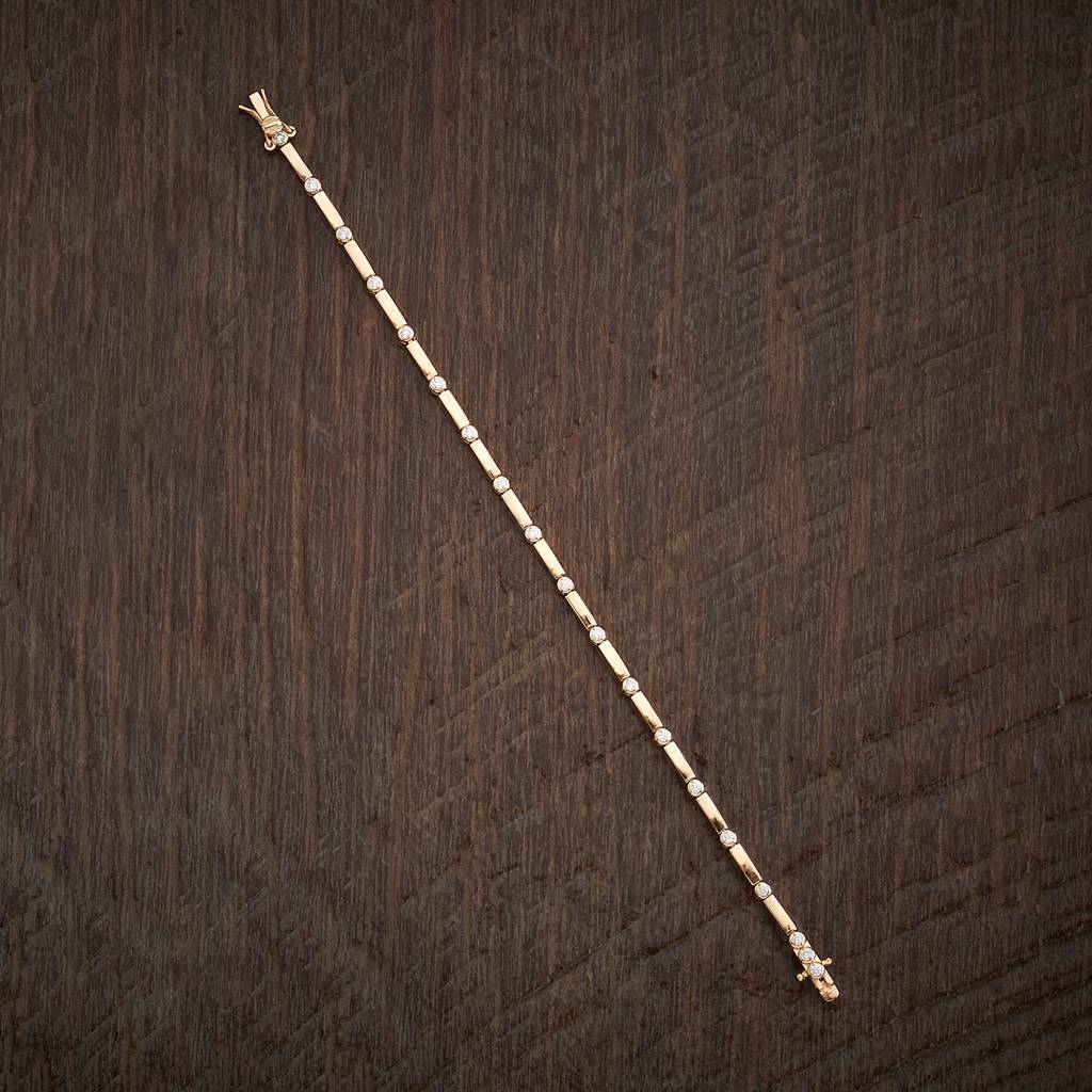 Kushal'S Fashion Jewellery White Gold-Plated Party Zircon Bracelet -183502 : 438169