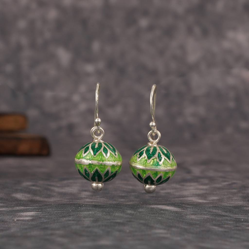 Meenakari Silver Earrings : SSE796