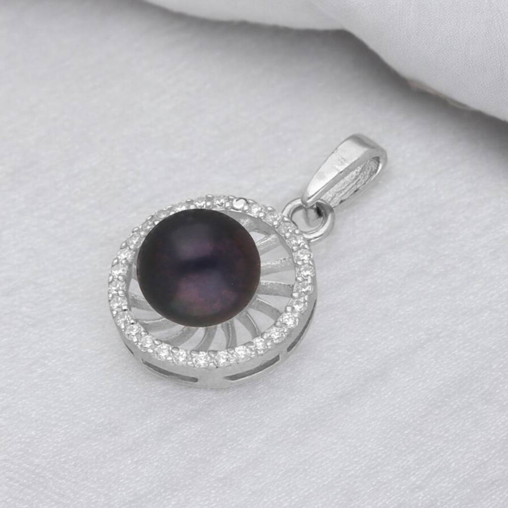 92.5 Sterling Silver Veda Simple Pearl Pendant : JPMAY-22-178