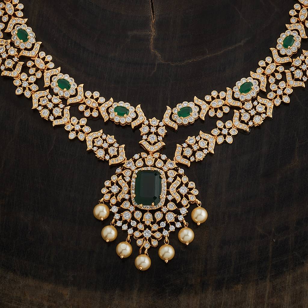 Party Zircon Necklace-170185 : 409564