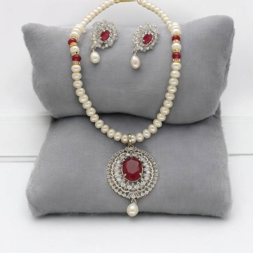 Darsh Pearl Necklace Set : JPSEP-24-019