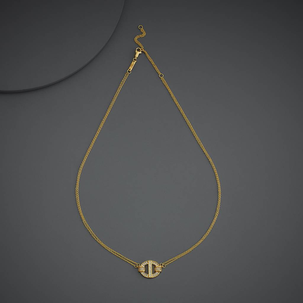 Kushal'S Fashion Jewellery  Plated Party Trendy Zircon Necklace-186787 : 445308