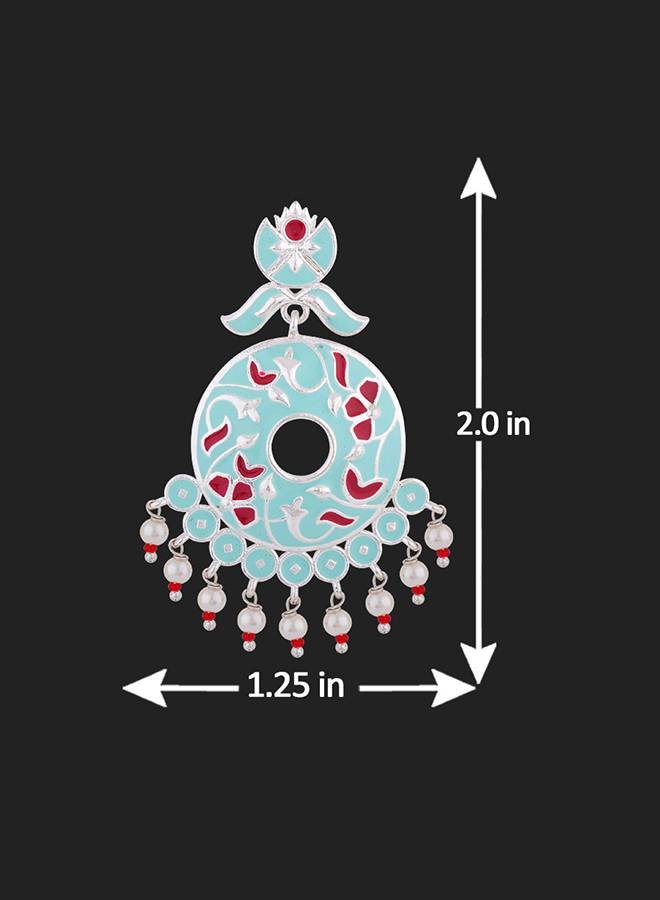 Tahira Fine Ferozi Stud And Drop Earrings : 8905124055191