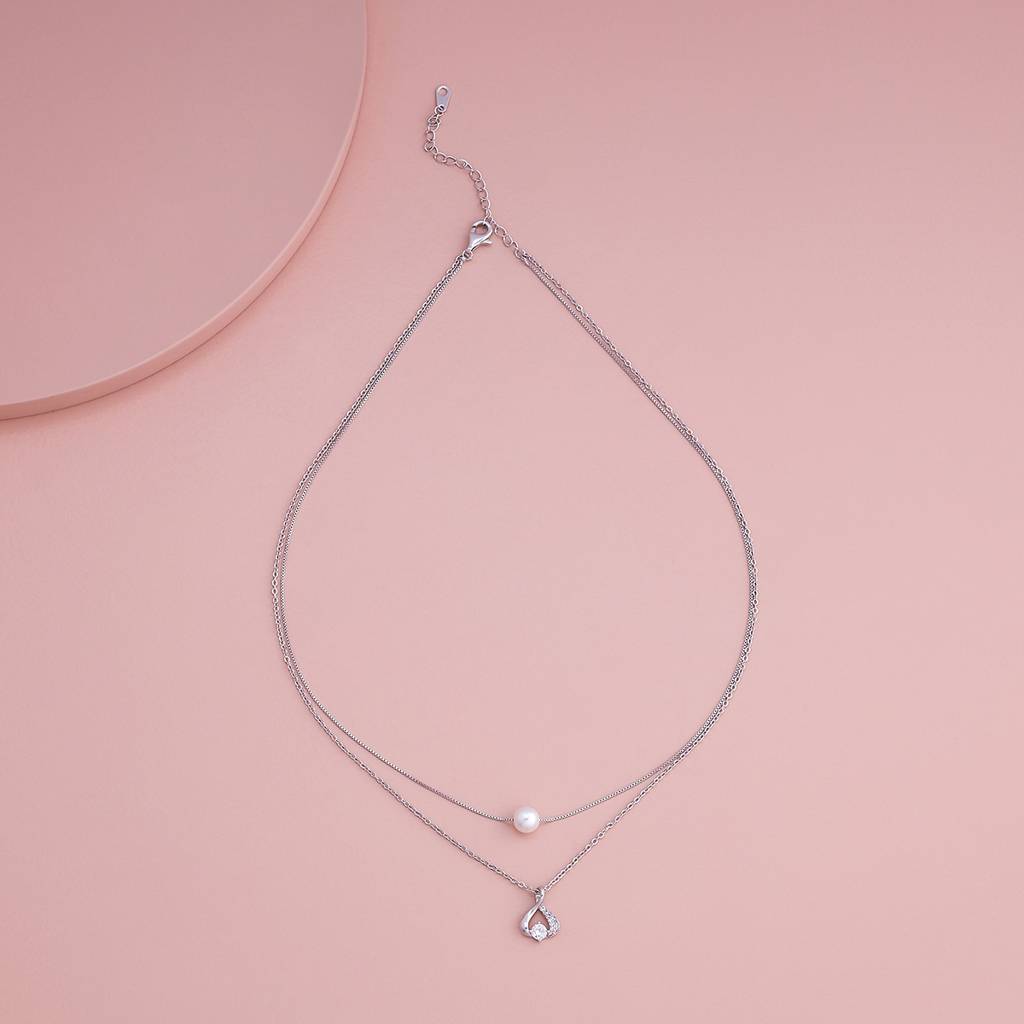Kushal'S Fashion Jewellery Pearl  Party Trendy Pendant Chain Necklace-185845 : 443235