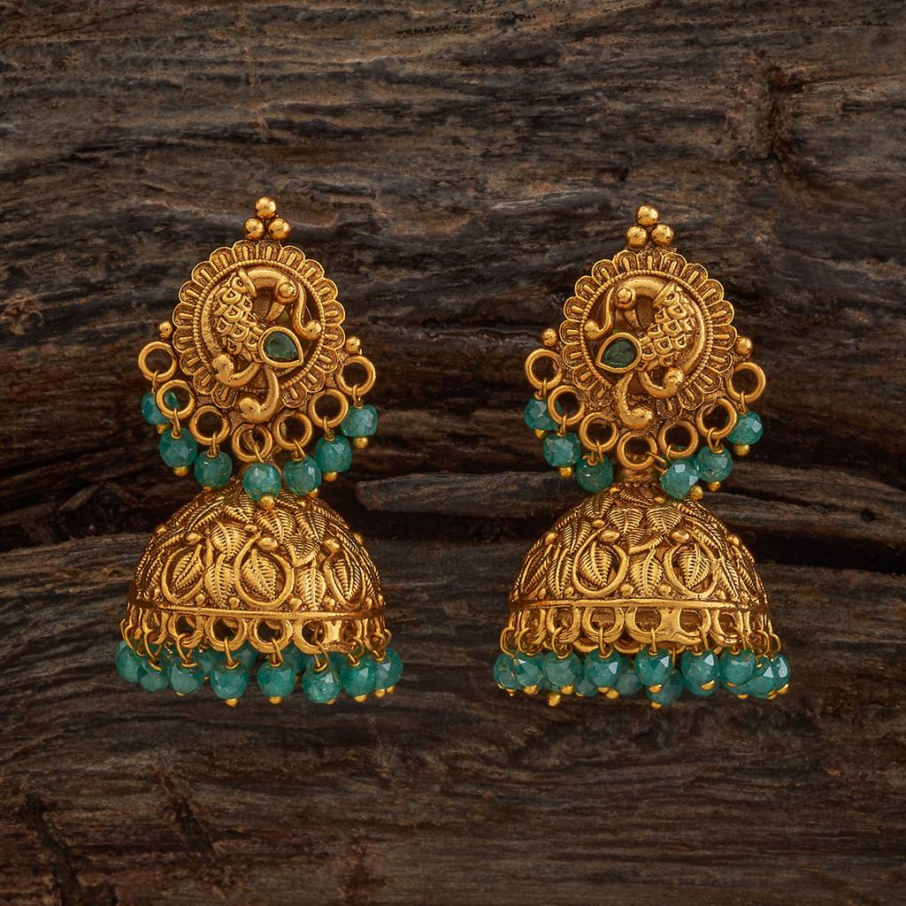 Kushal'S Fashion Jewellery Plated Ethnic Antique Earring Jhumkas-185531 : 442558