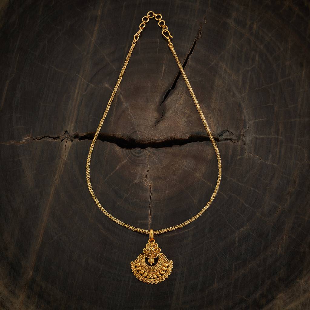 Kushal'S Fashion Jewellery Gold Gold-Plated Ethnic Antique Necklace -417226 : 417226