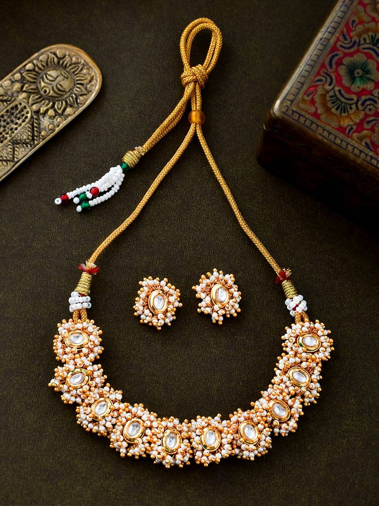 Veerangana Embellished Necklace Set Veerangana Embellished