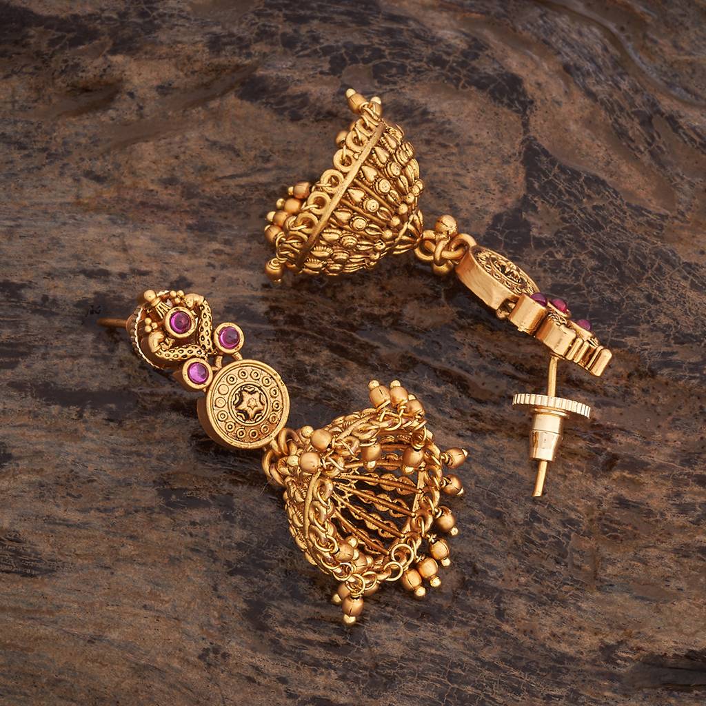 Kushal'S Fashion Jewellery Dome Shaped Jhumkas Earrings-179453 : 429428