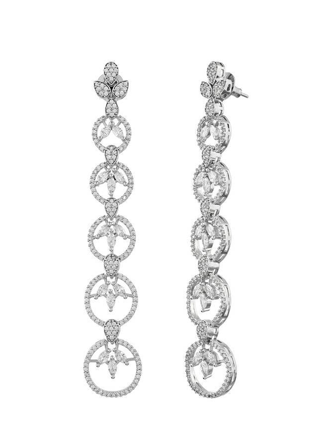 Sparkling Elegance Eternal Grace American Diamond Dangler Earrings : 8905124528411