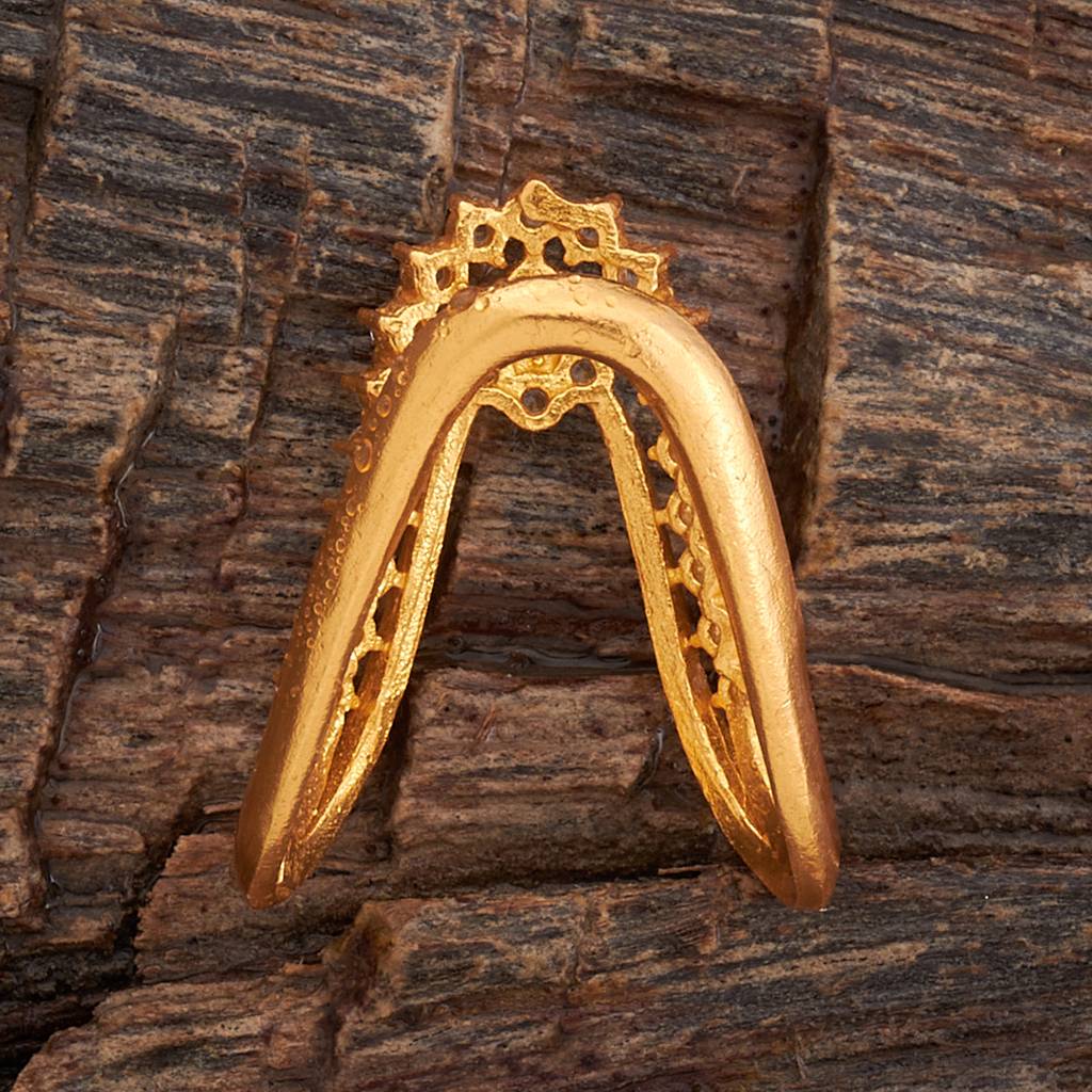 Kushal'S Fashion Jewellery Silver Temple Finger Ring -158911 : 401405