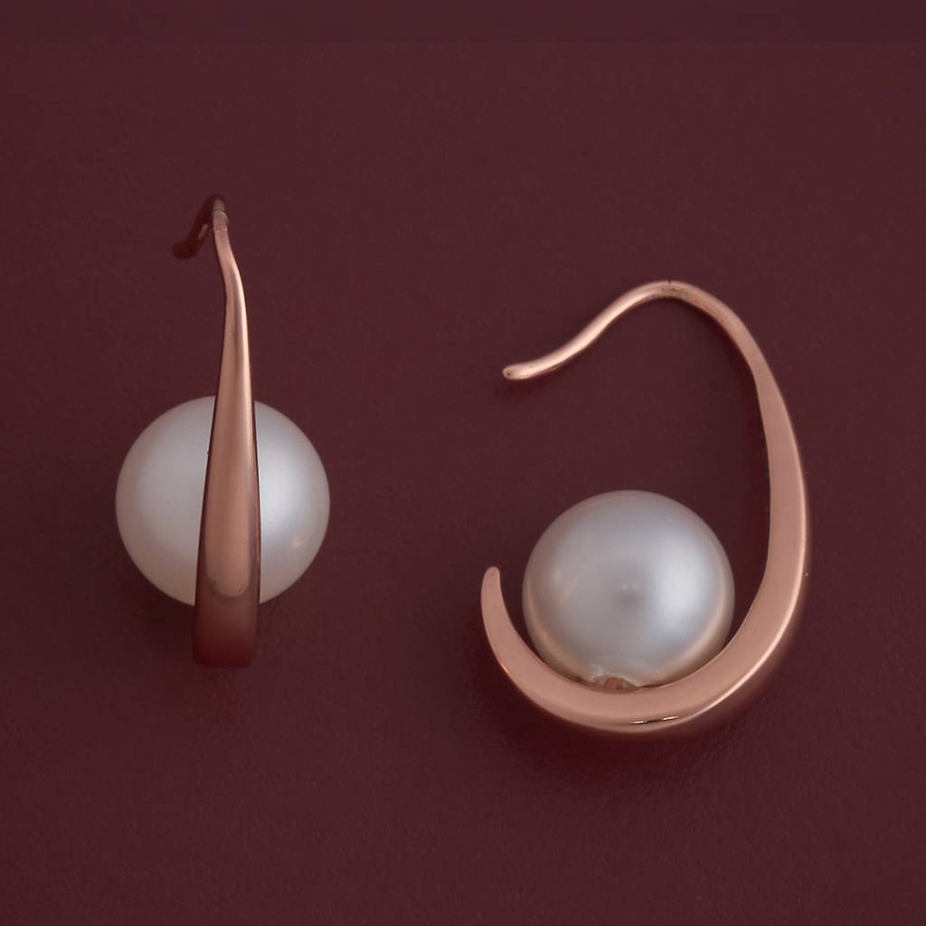 Kushal'S Fashion Jewellery Pearl Plated Synthetic Stones 92.5 Sterling Silver Drops-183102 : 437206
