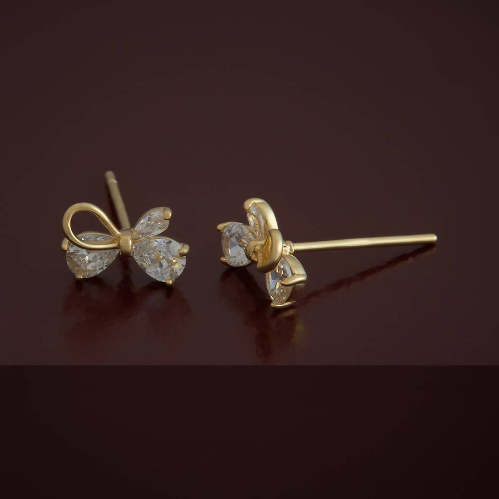 Kushal'S Fashion Jewellery White Gold-Plated Party 92.5 Sterling Silver Studs-180834 : 432183