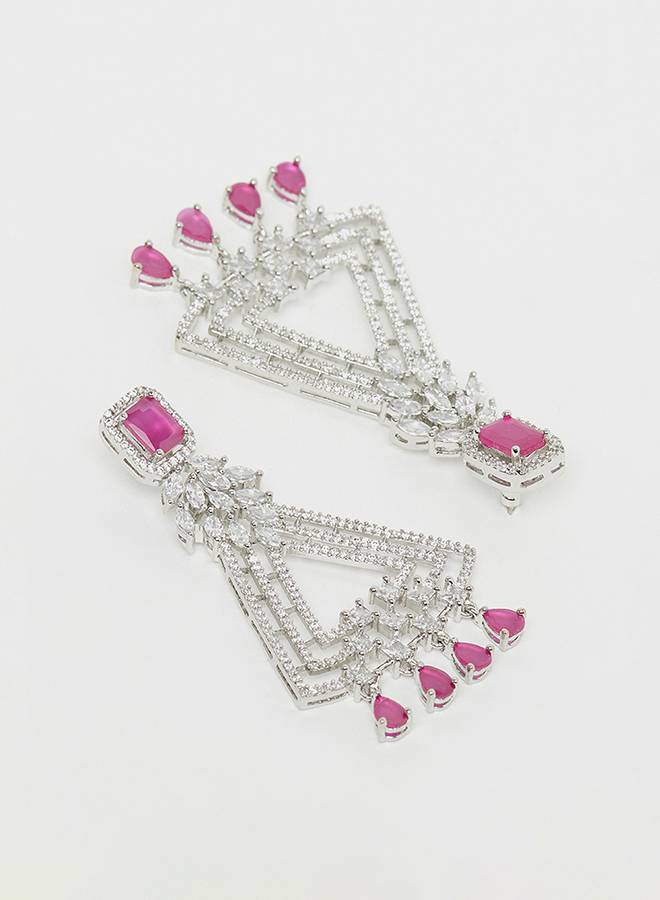 Cz Elegance Cocktail Heavily Embellished Earrings : 8905124459753
