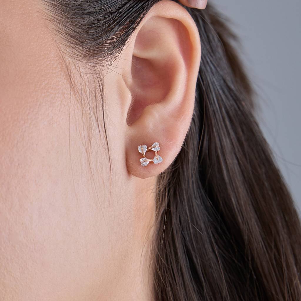Kushal'S Fashion Jewellery White Rhodium-Plated Party Zircon 92.5 Sterling Silver Stud Earrings-183076 : 437115