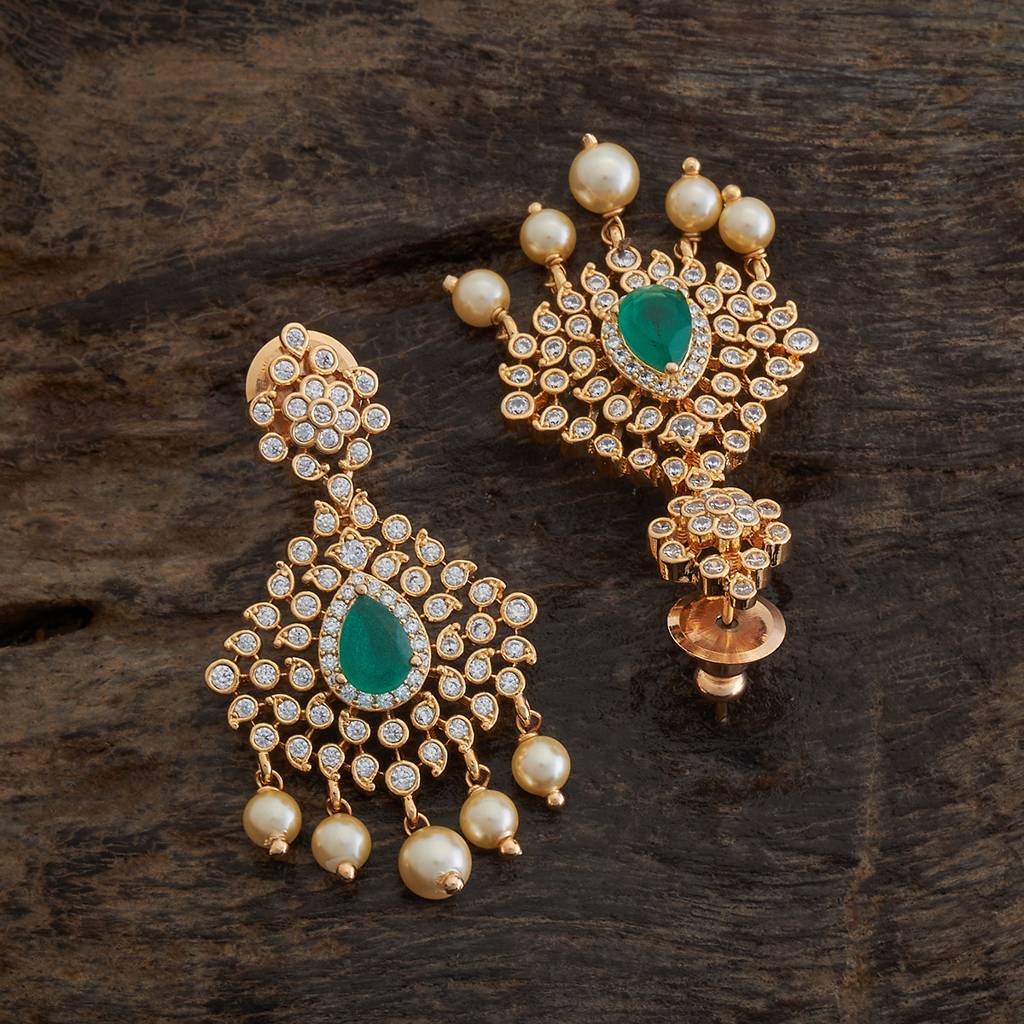 Kushal'S Fashion Jewellery  Gold-Plated Party Zircon Earring-173177 : 415842