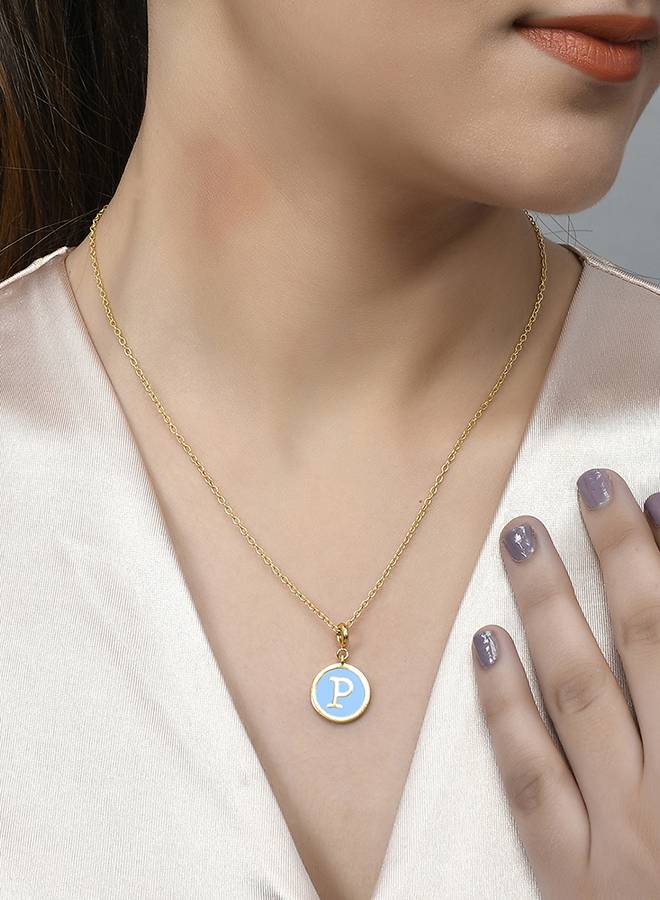 Valentine'S Day Collection Alphabet Blue Enamel Charm : 8905124491692