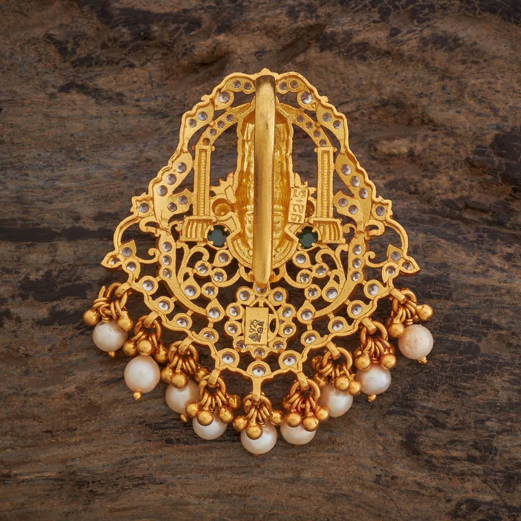 Kushal'S Fashion Jewellery Gold-Plated Ethnic 92.5 Pure Silver Temple Pendants-178060 : 426599