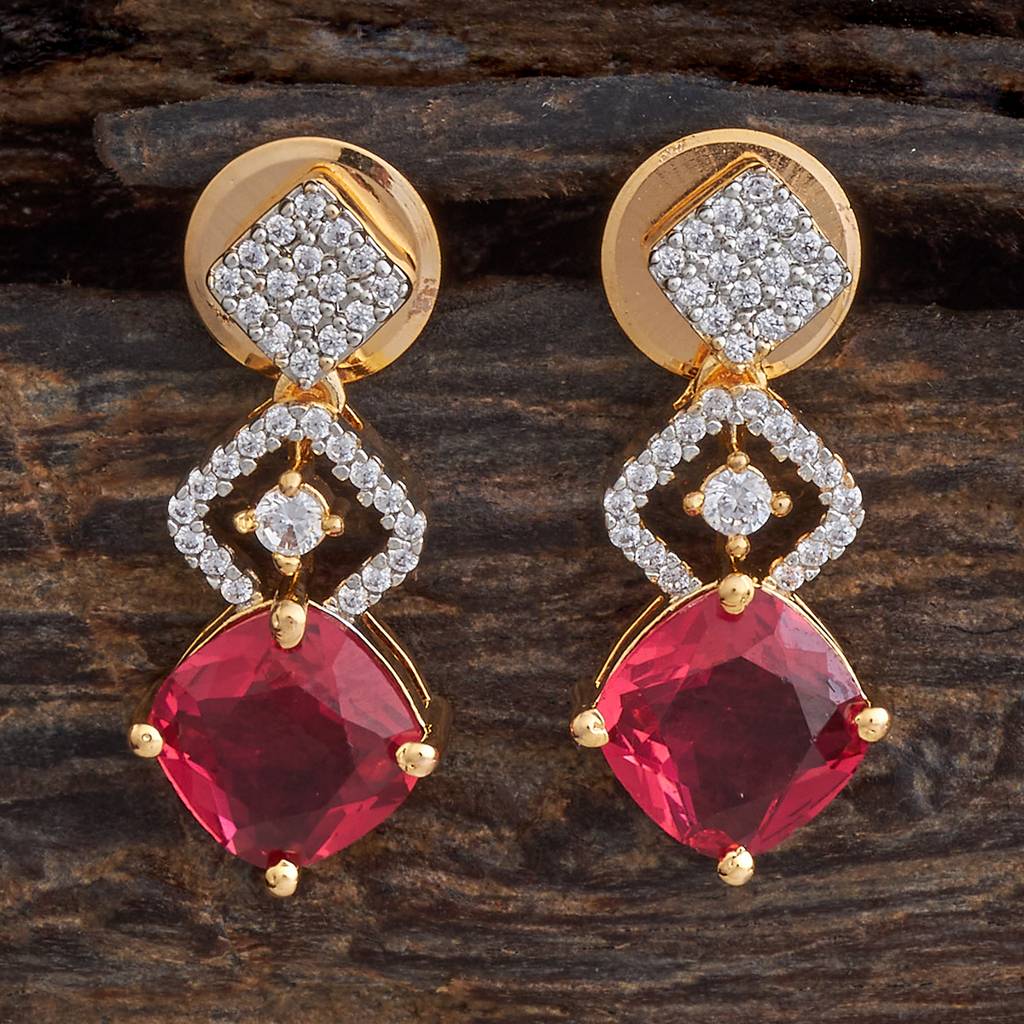 Kushal'S Fashion Jewellery Rhodium-Plated Party Zircon Drop Earrings-177299 : 425027