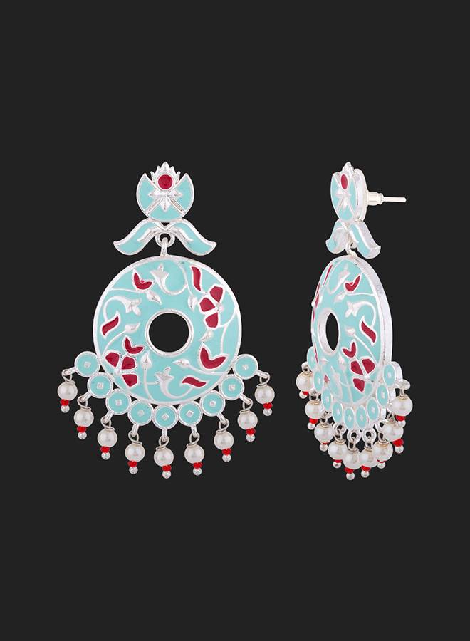 Tahira Fine Ferozi Stud And Drop Earrings : 8905124055191