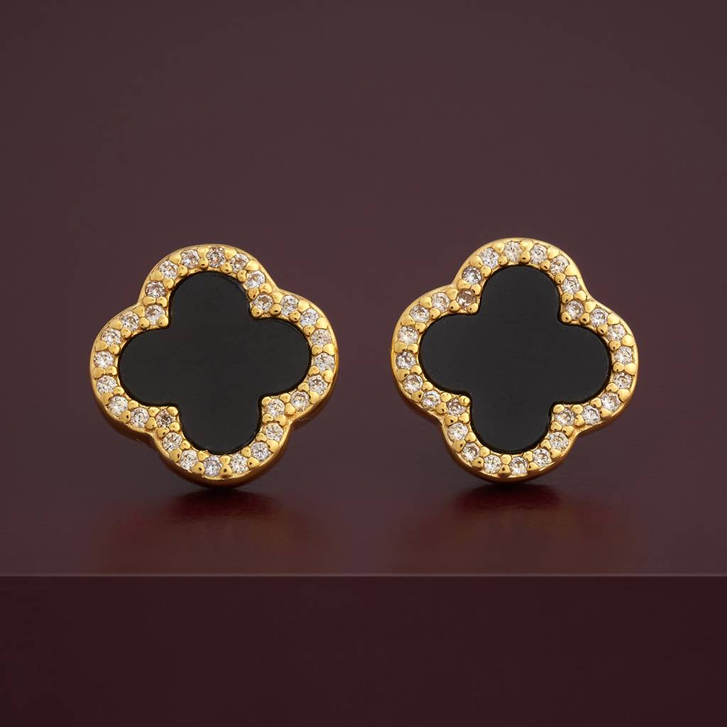 Kushal'S Fashion Jewellery Plated Zircon 92.5 Sterling Silver Studs-183080 : 437150