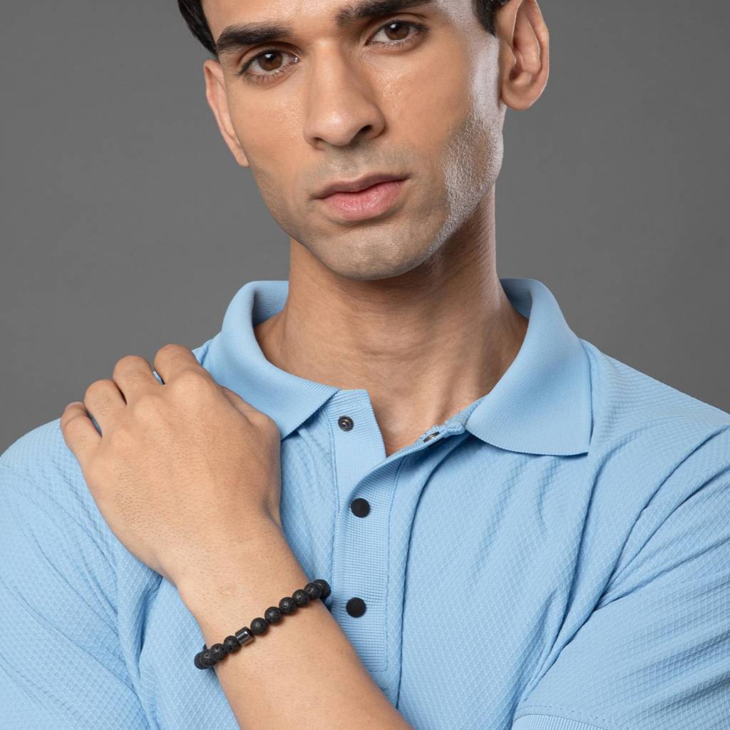 Salty Alpha Presidential Beaded Black Bracelet : MB1S0087