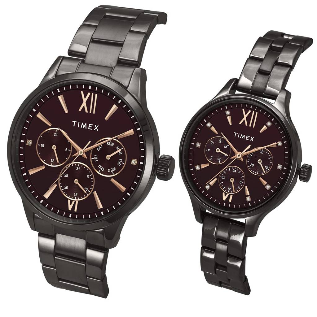 Timex Trendline Round 44Mm Analog Pair Watch - Tw00Pr302 : TW00PR314