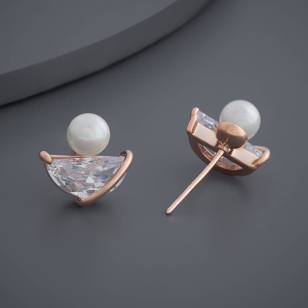 Kushal'S Fashion Jewellery Pearl Plated Party Trendy Zircon Studs-184223 : 439754