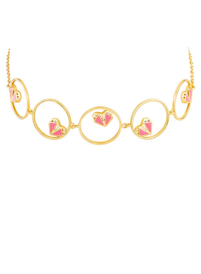 Mi Amore Hearts In Circles Necklace : 8905124078091