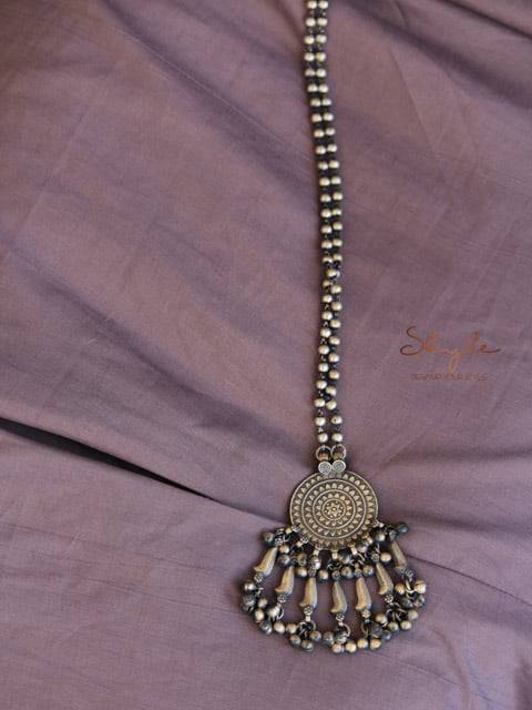 Tattva Concentric Detailed Ghughri Ball Necklace : SE50186-1-1-1
