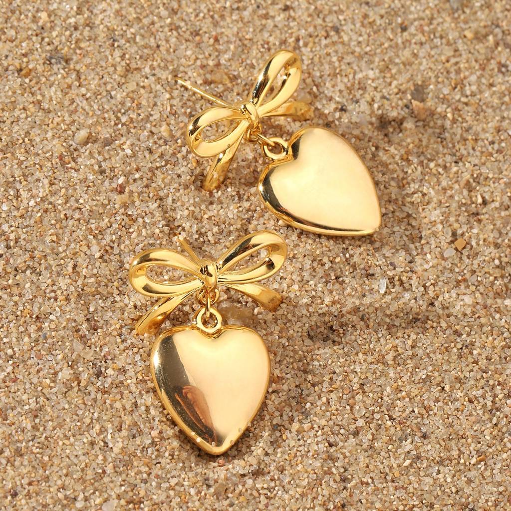Tactile Heart Gold Earring : ES13499-G