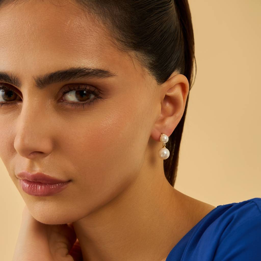 Kushal'S Fashion Jewellery Pearl Gold-Plated Party Trendy Zircon  Drop Earrings -179224 : 429020