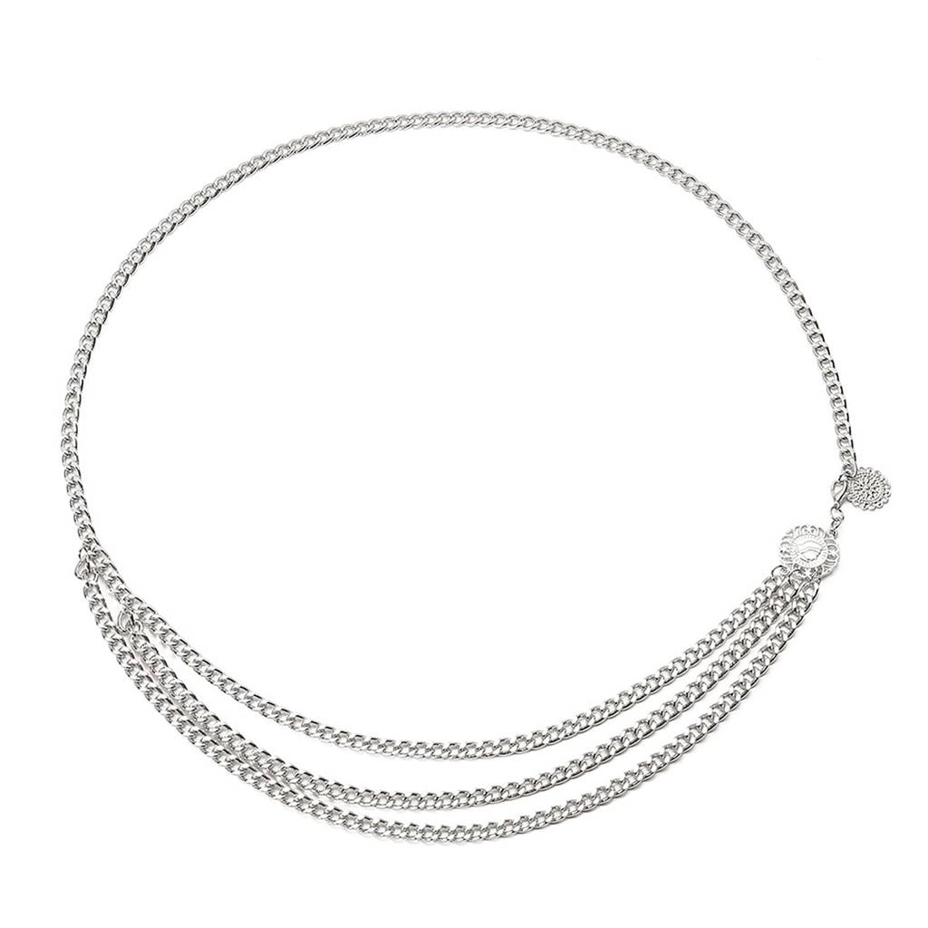 3 Layer Body Chain Belly Chain Kamarbandh Waist Chain Belt Dress Beach Jewellery For Women Girls : PX8BCH011S