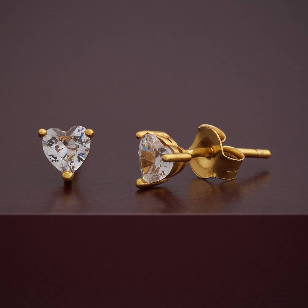 Kushal'S Fashion Jewellery White Gold-Plated Zircon 92.5 Sterling Silver Studs-183203 : 437820