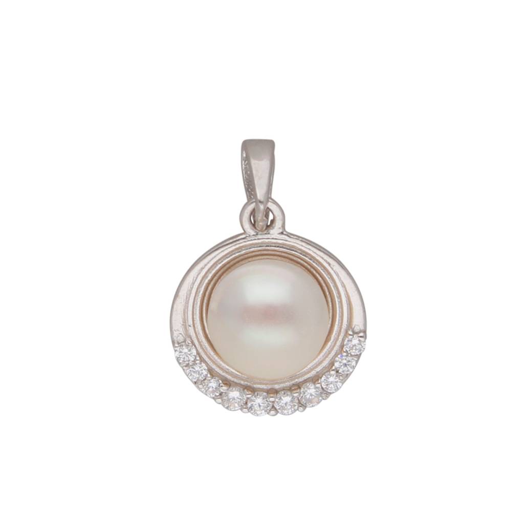 92.5 Silver Omaja Light Weight Pearl Pendant : JPMAY-22-154