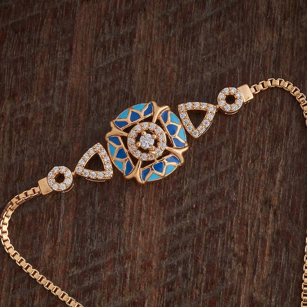 Kushal'S Fashion Jewellery White Gold-Plated Party Zircon Bracelet-182260 : 444660