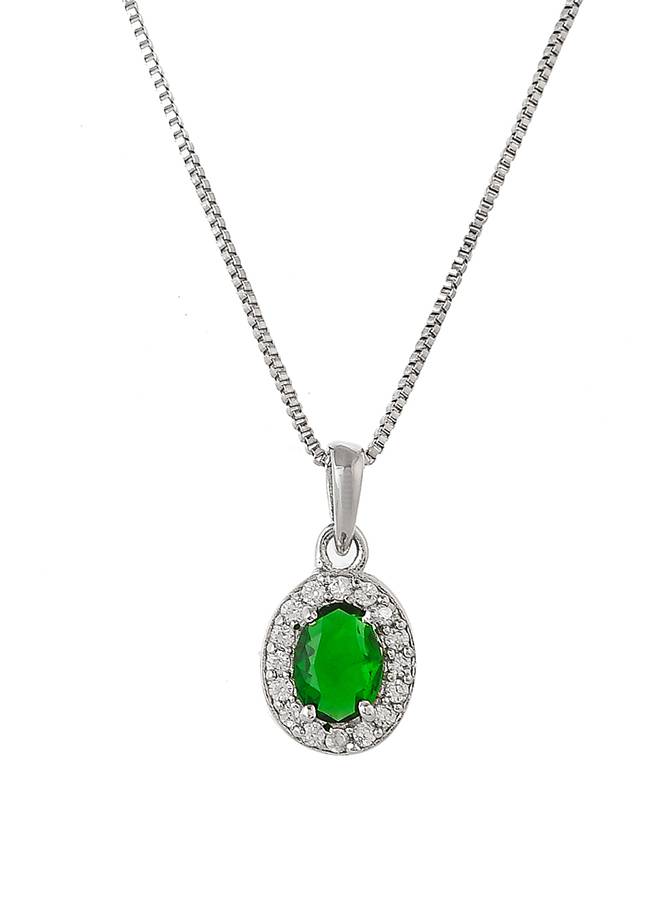Sparkling Essentials Green Oval Cut Cz Box Set : 8905124480627