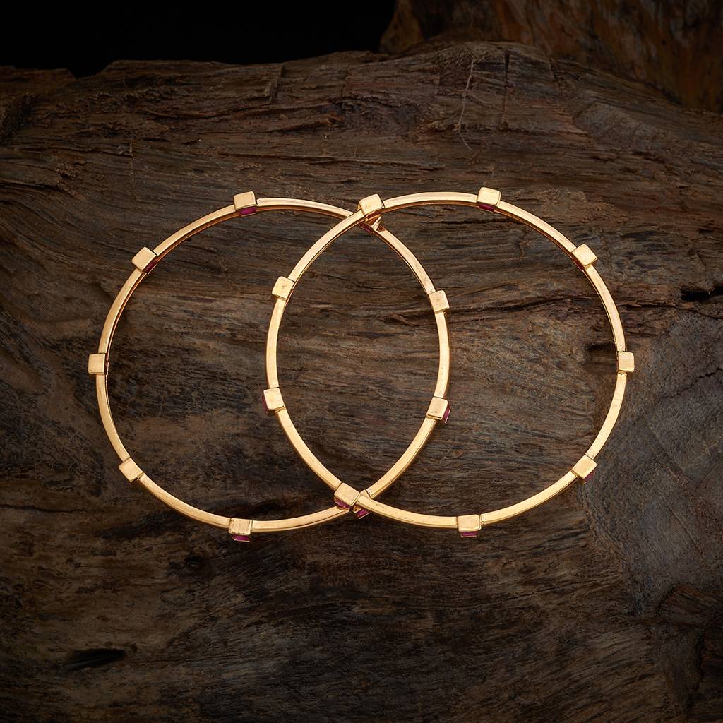 Kushal'S Fashion Jewellery Gold-Plated Party Zircon Bangle-170587 : 444341