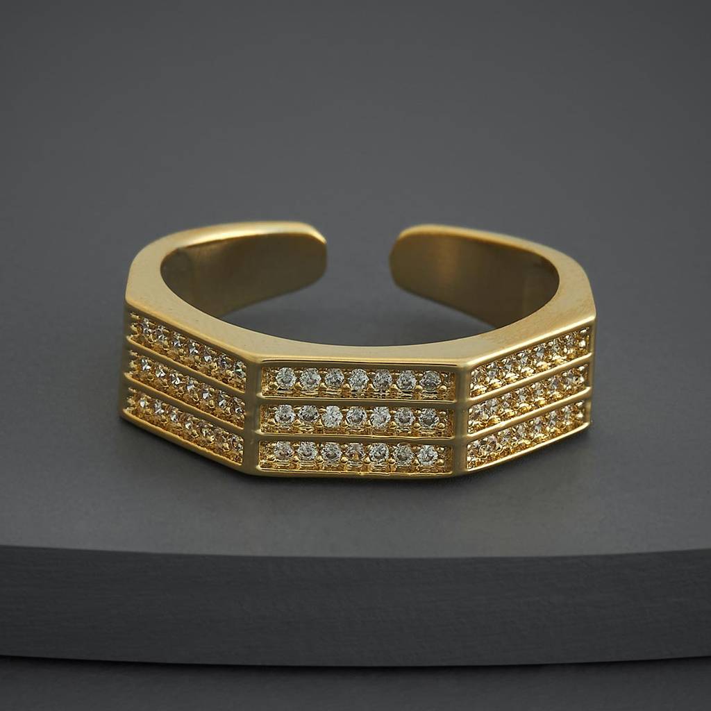 Kushal'S Fashion Jewellery White Gold-Plated Party Trendy Zircon Finger Ring-186758 : 445274