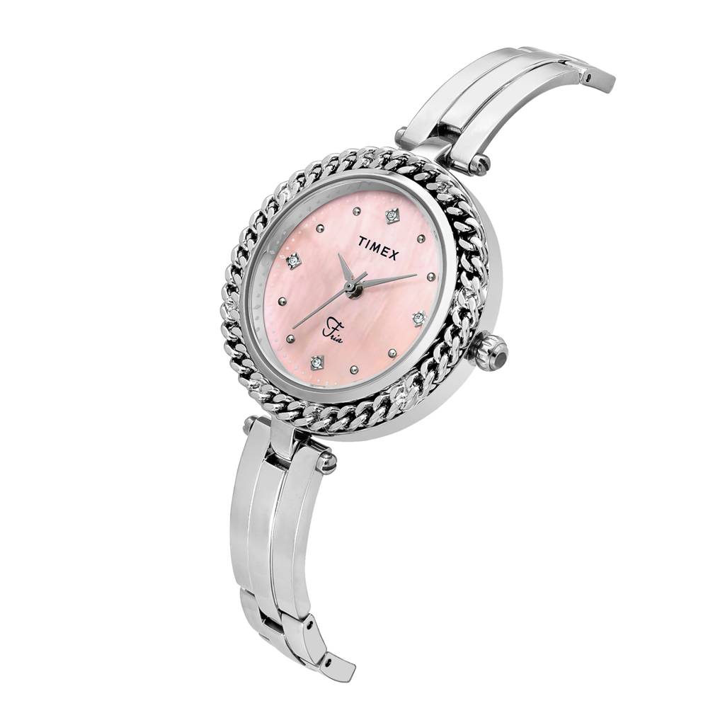 Timex Fria Round 33Mm Pink Women Watch - Twel24100 : TWEL24100
