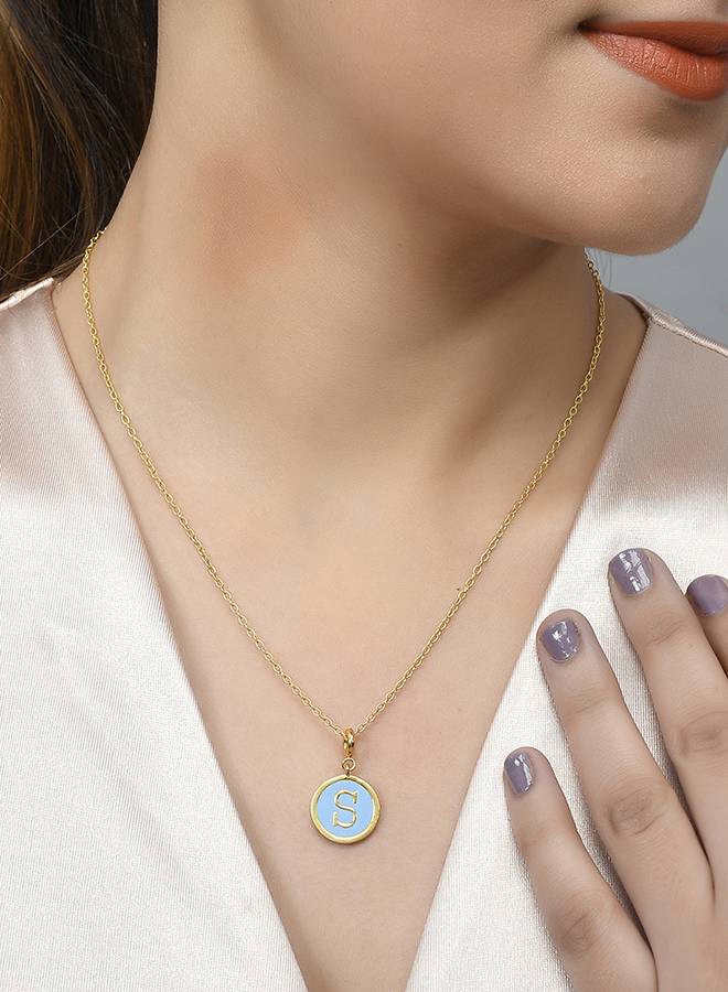 Valentine'S Day Collection Alphabet Blue Enamel Charm : 8905124491784