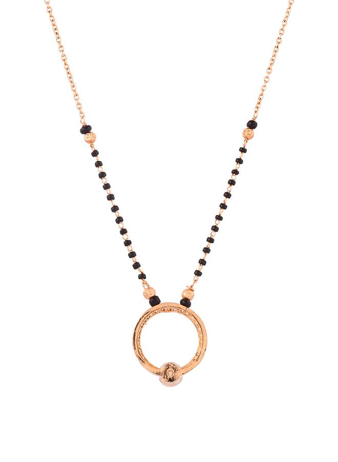 Sparkling Elegance Rose Gold Plated Zirconia Mangalsutra : 8905124522488