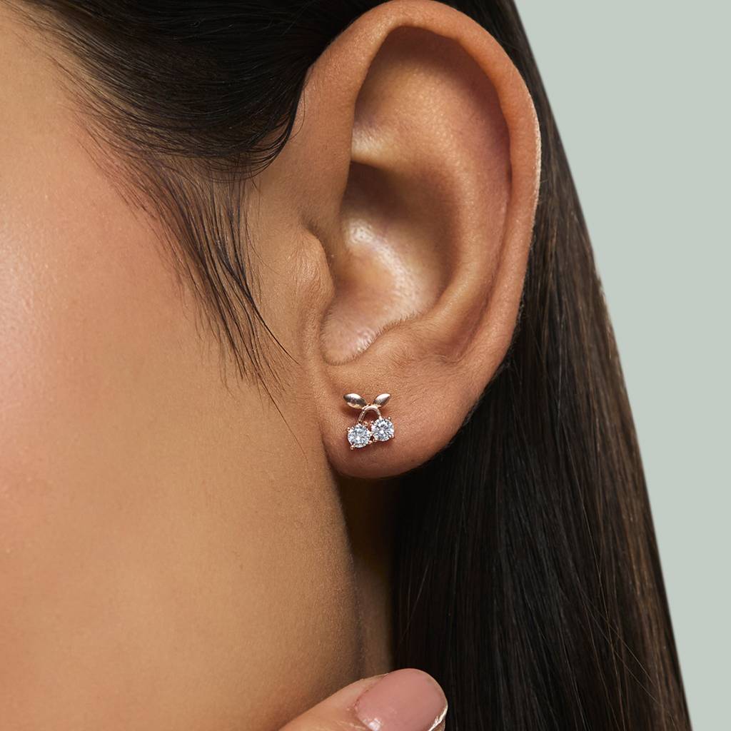 Kushal'S Fashion Jewellery White Gold-Plated Party 92.5 Pure Silver Studs-423241 : 423241